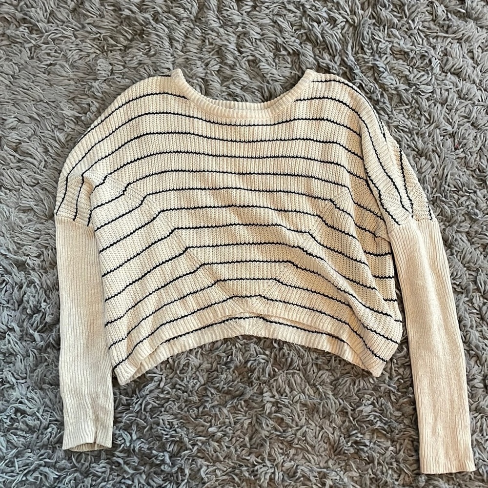 Cropped Striped Sweater